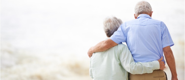 Seniors taking a walk