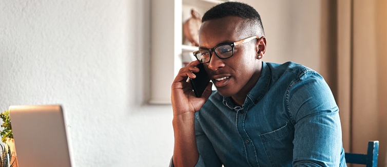 man on the phone