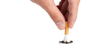 put out cigarette