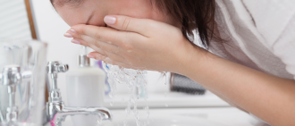 washing face