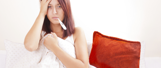 girl with fever