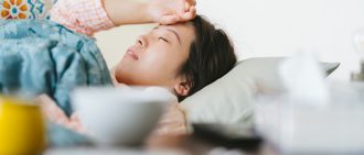 Sick in bed