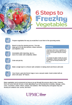 Freezing Vegetables