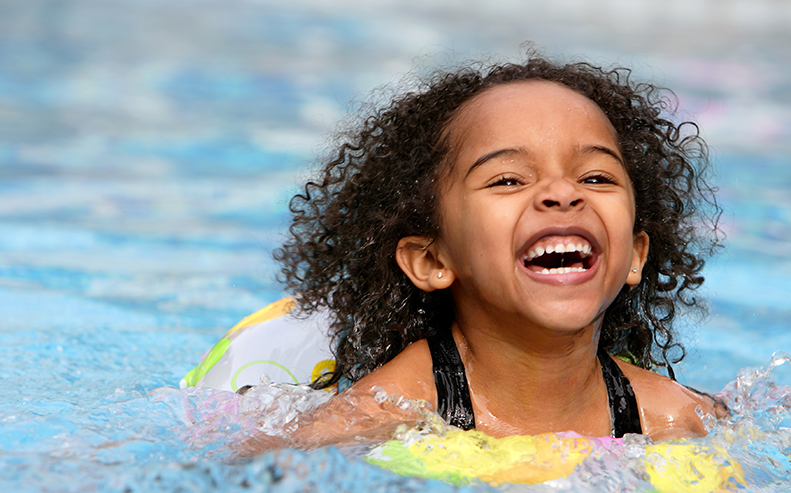 girl swimming