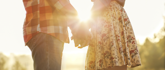 couple holding hands