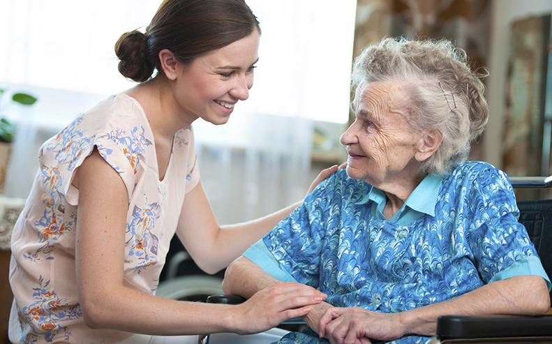 woman and caregiver