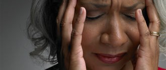 woman with headache