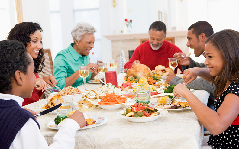 family at thanksgiving