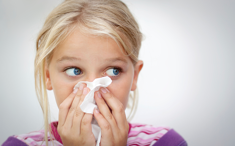 girl with tissue