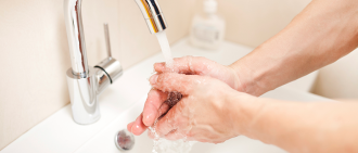 washing hands