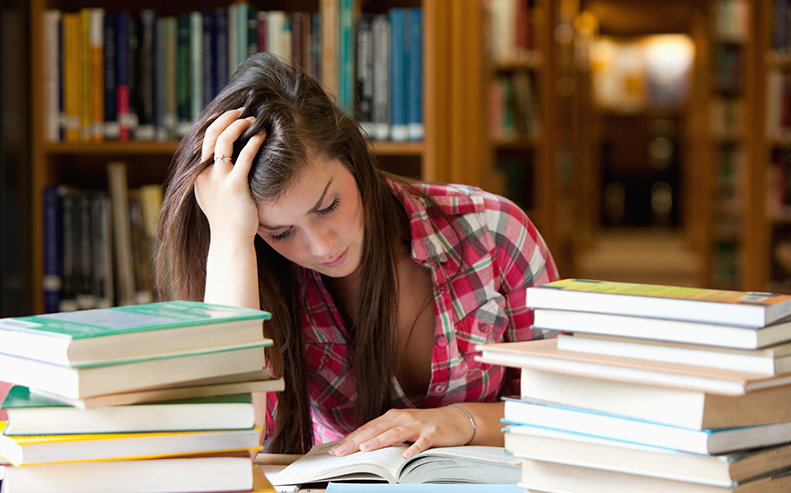girl studying