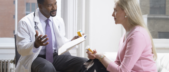 talking to doctor