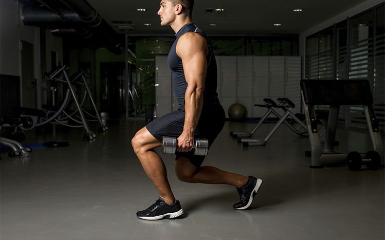 lunges with weights