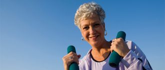 elderly woman exercising