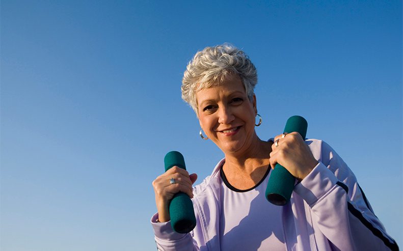 elderly woman exercising