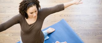 woman doing yoga