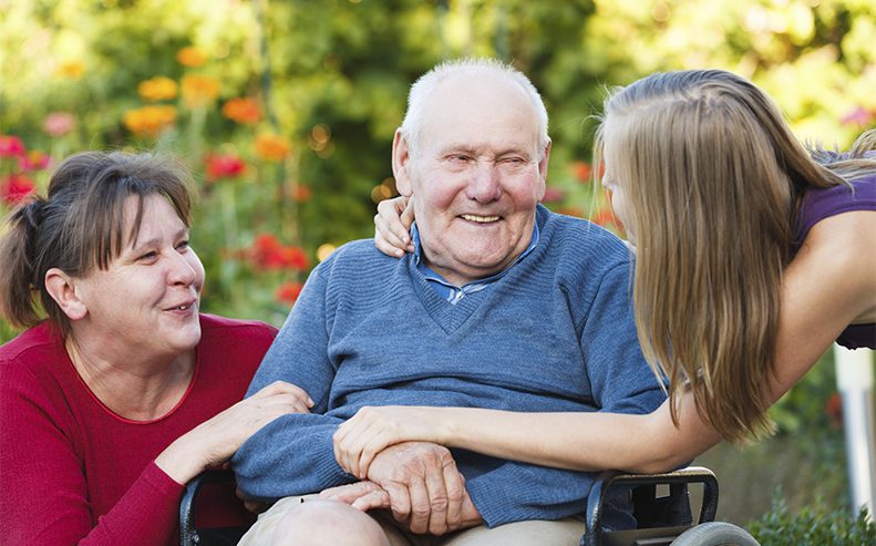 elderly man in wheelchair