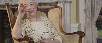 older woman in chair
