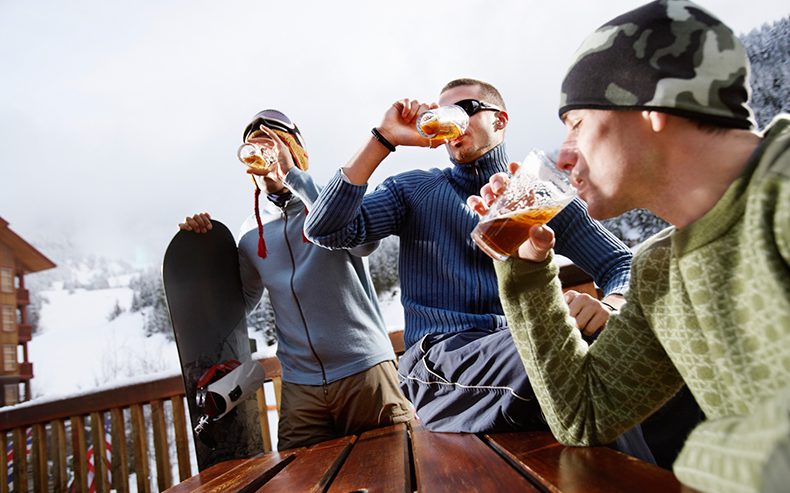 drinking outside cold