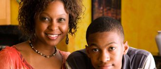 mom and son