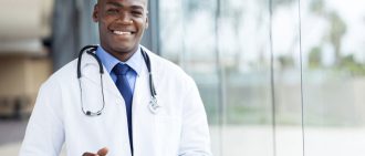 doctor with tablet