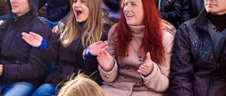fans on bleachers