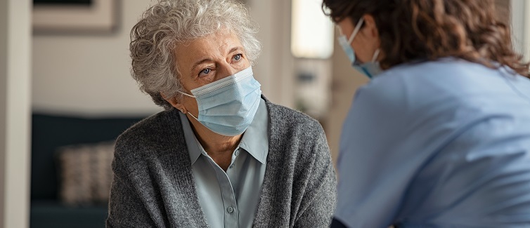 Senior Woman in Facemask
