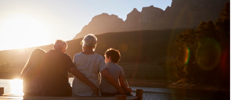 Grandchildren with grandparents
