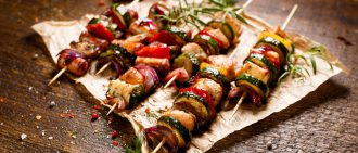 chicken kabobs with brown rice