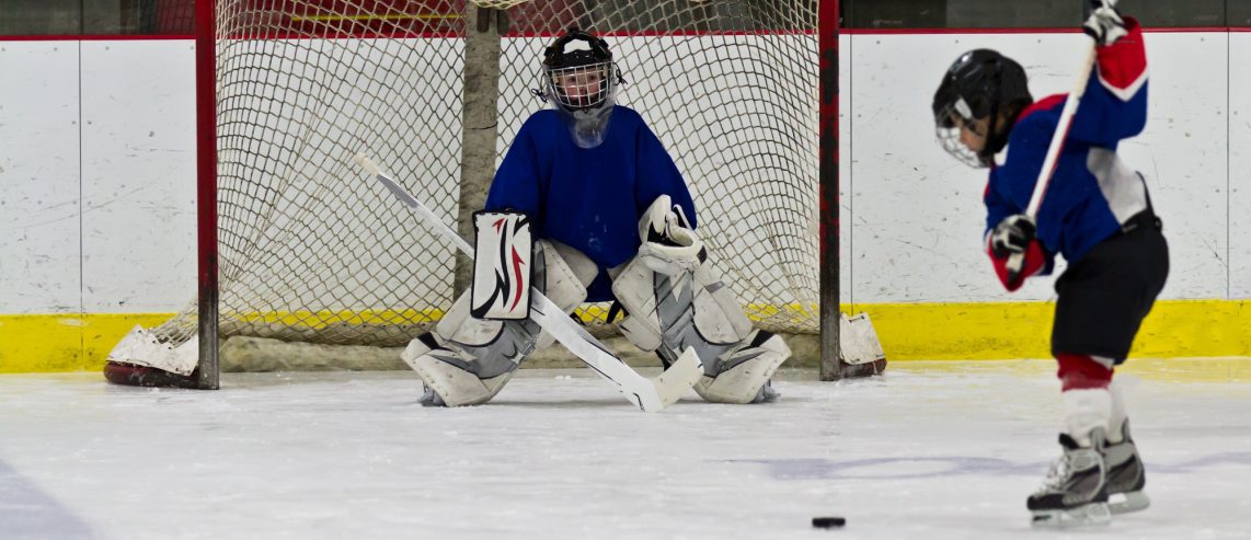 young hockey player