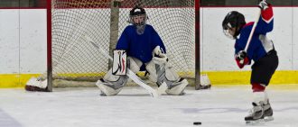 young hockey player