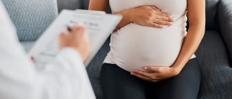 pregnant woman at doctor
