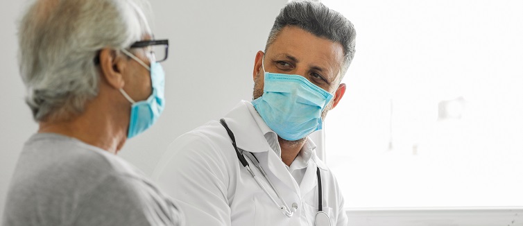Man with doctor