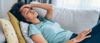 Woman sick with flurona