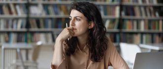 anxious college student